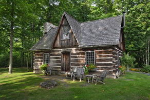 1840's Log Cabin - Country homes for sale and luxury real estate including horse farms and property in the Caledon and King City areas near Toronto